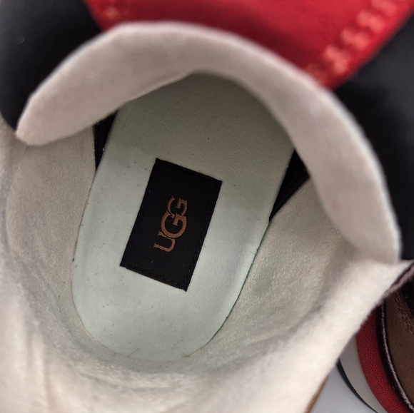 Ugg All Gender Goldencush Suede Platform Brown Red Sneakers M11 W12 - Picture 9 of 12